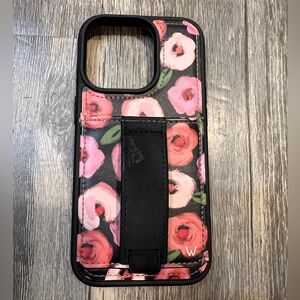 Walli iPhone 14 Pro Wallet Phone Case Whimsical Blooms Print Vegan Leather